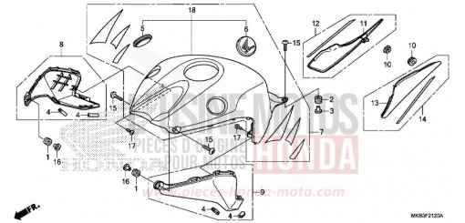 PROTECTEUR SUP. CBR1000SAF de 2015